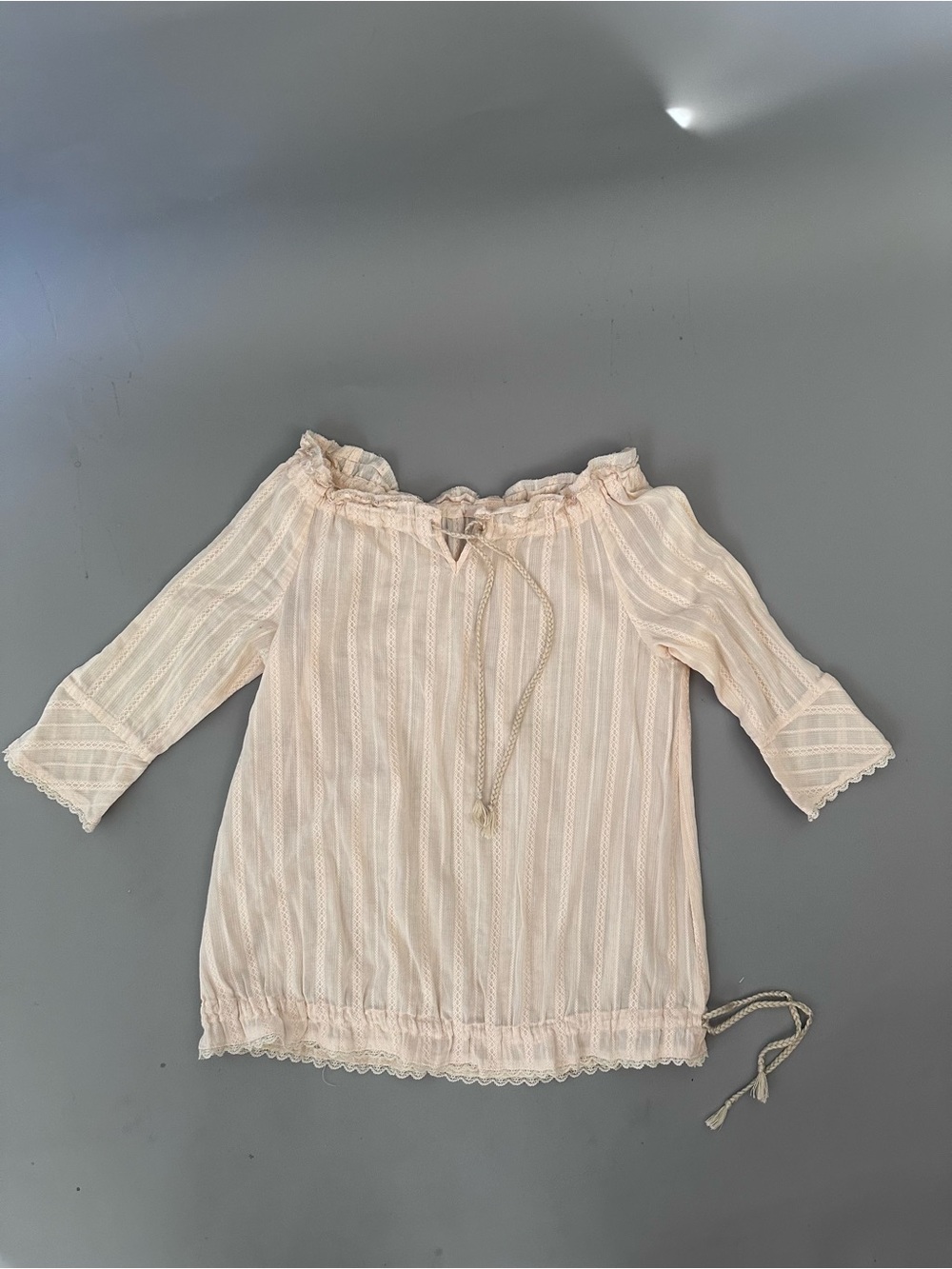 Vintage Off-Shoulder Peasant Blouse
